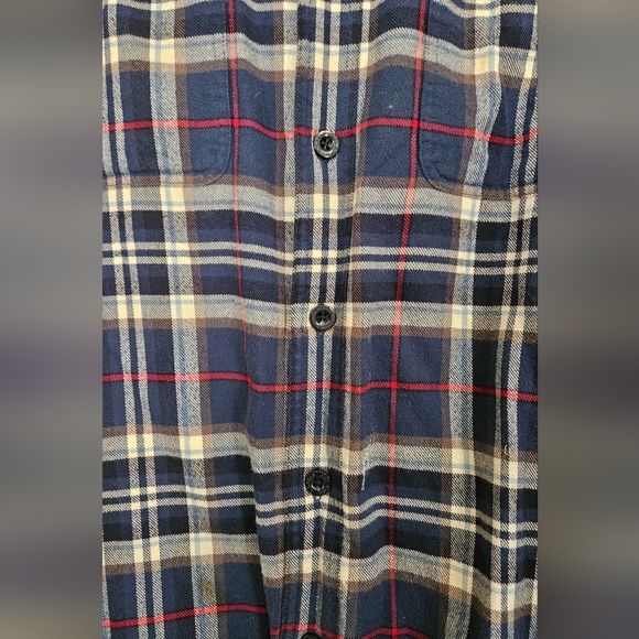 L.L.BEAN Men's Fleece-Lined Flannel Shirt, Traditional Fit. Classic Navy.Size XL - Picture 10 of 15